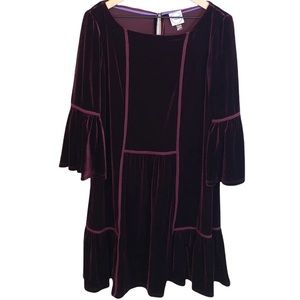 Violet Weekend Burgundy Velvet Dress